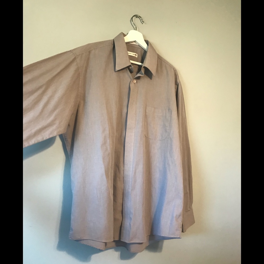 Mens XL Pierre Cardin Gray Long Sleeve shirt